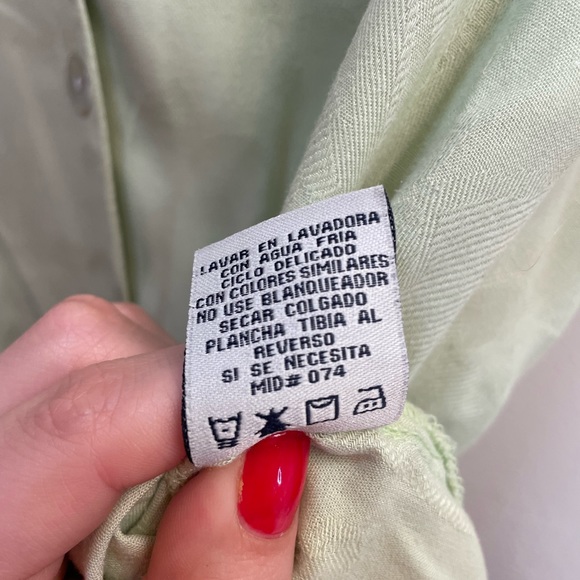 Jamaica bay green button down size large - Picture 4 of 6